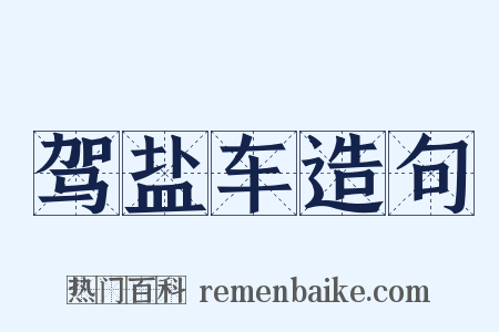 驾盐车造句是什么意思的图片